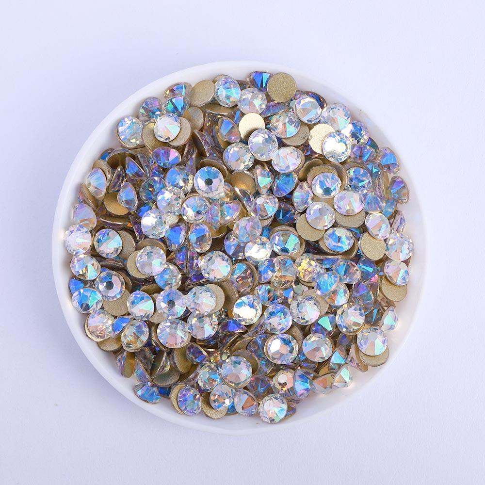 Rhinestone 2088 Round Shape 16 Cut Faces High Quality Non Hotfix Crystal AB Rhinestone for Garment Decorations