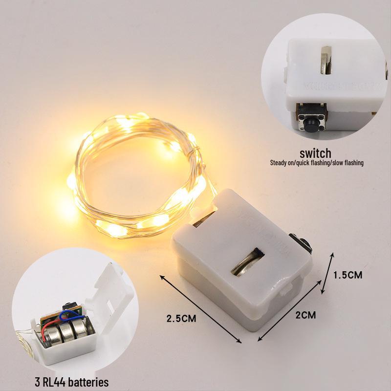 Battery-Powered LED Copper Wire Star Flower Fairy Lights for Holidays and Decorations