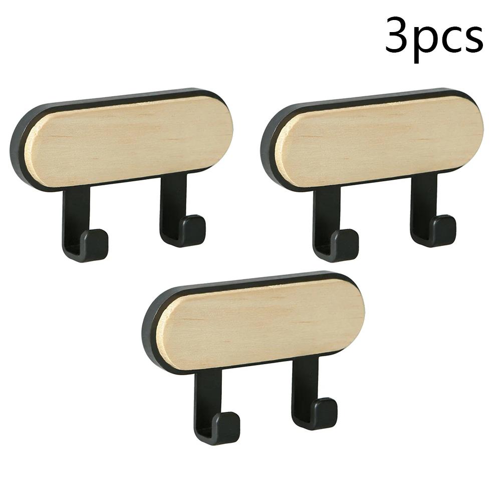 Organizator Depozitare Pălării Eșarfe Cârlige de Perete din Lemn Autoadezive Suport pentru Breloc Agățătoare de Perete pentru Ușă Agățătoare de Perete Menajer Cârlig Agățătoare Montată pe Perete