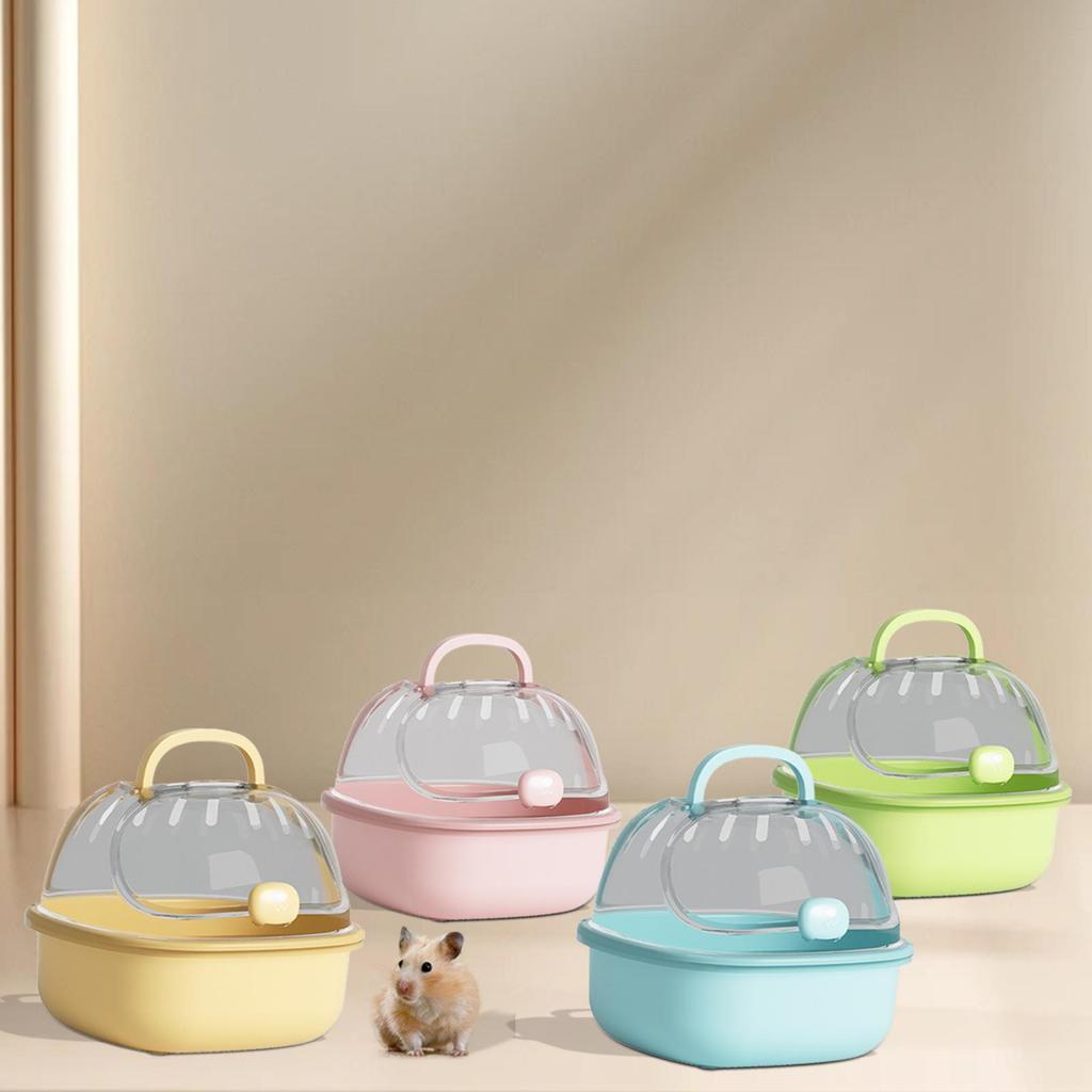 Hamster Carry Case Cage Small Animal Carry Case with Water Bottle Breathable Portable Hamster Travel Carrier for Chinchilla