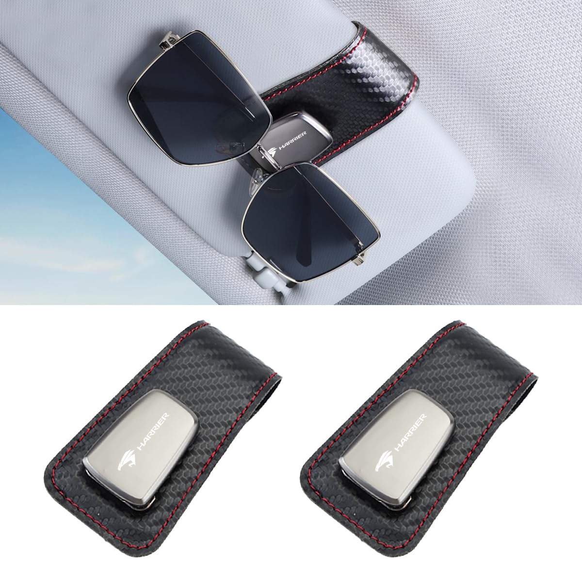 

Sunglasses Holder with Harrier Leather Glasses Car Car Protects Car Set Style [For Harrier] Logo, Material, Holder, Visor, Storage, Eyeglasses,