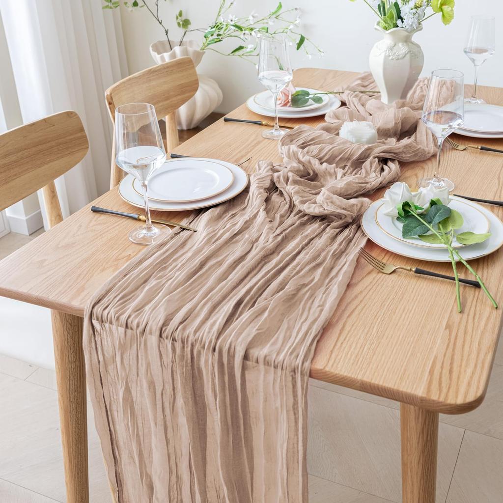 6 Pack Green Table Runner Wedding Banquet Boho Wedding Baby Bridal Shower Decor Table Runner Holiday Banquet Luxury Tablecloth