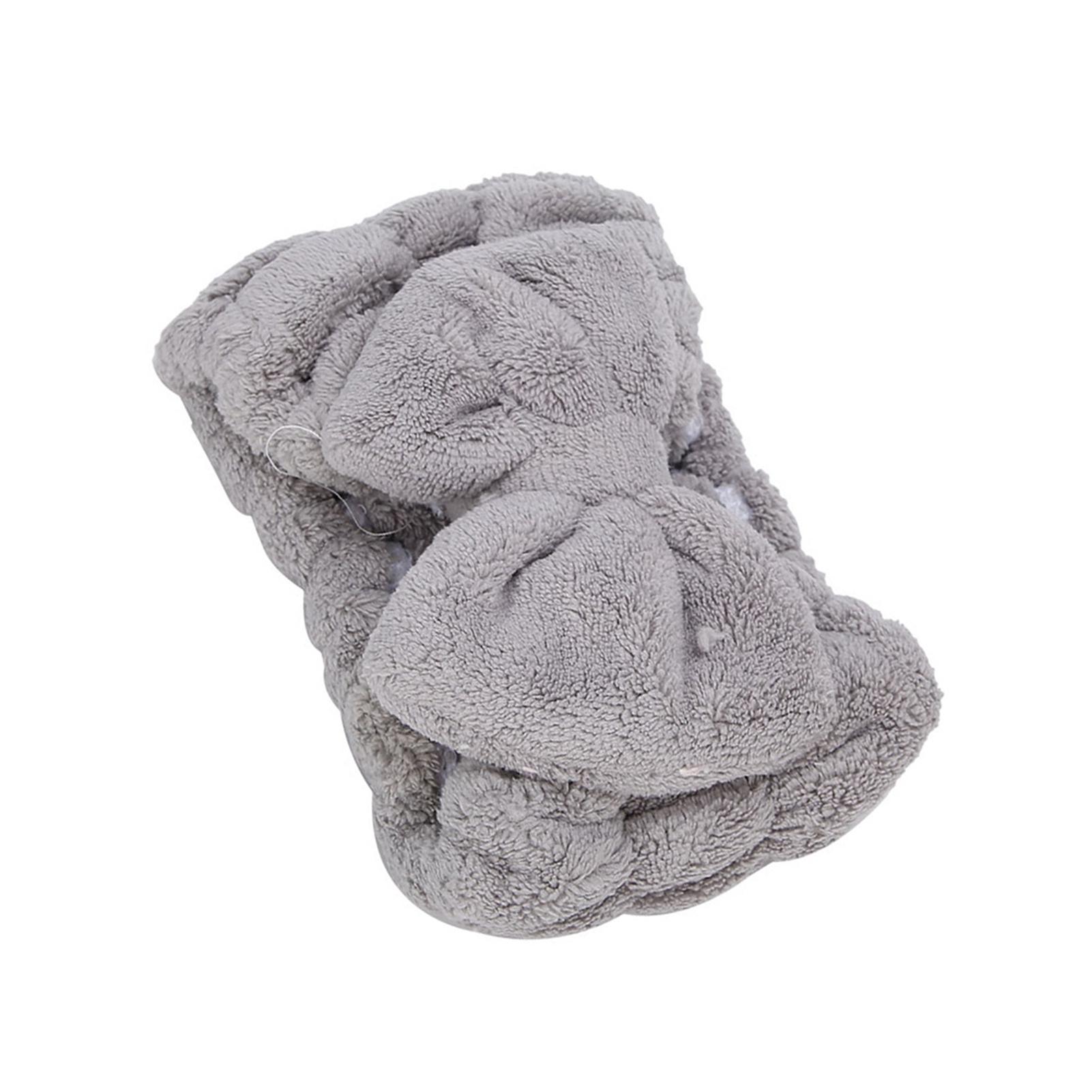 

Коралловый флисовый ободок для волос, сильно впитывающий воду, косметическая повязка для волос, аксессуары для волос, серый