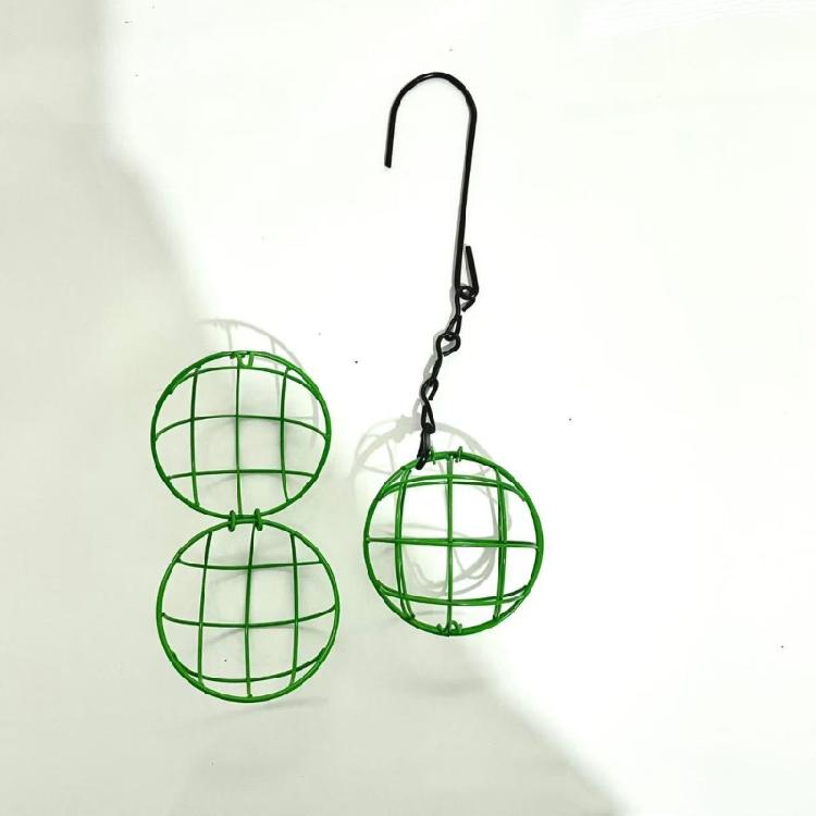 Metal Suet Ball Bird Feeders Set with Hanging Chain Squirrels Proof Bird Feeders for Outdoor Garden Hummingbird Feeders