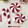 Candy Cane Pillow, Christmas Candy Throw Pillow Xmas Red Spiral Lollipop Pillow Cute Sweet Shaped Decorations for Bedroom, Living Room, Winter Home