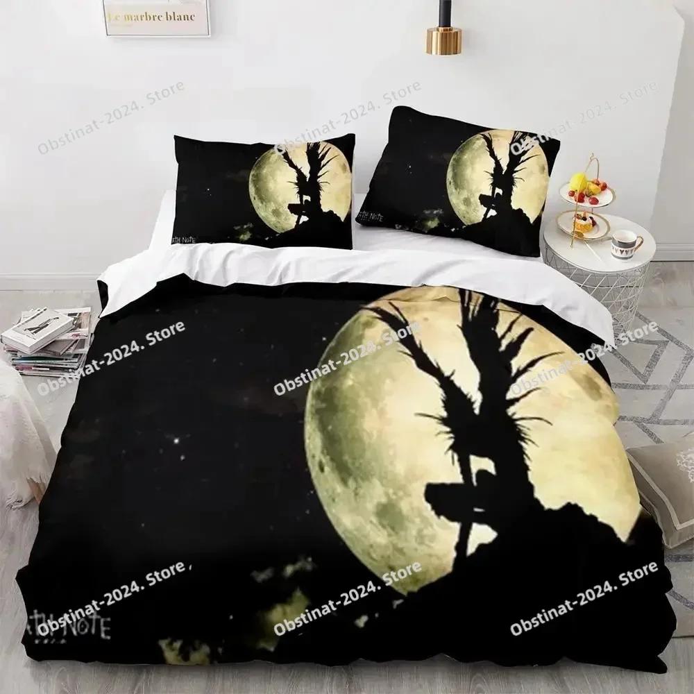 Комплект постельного белья Death Note Single Twin Full Queen King Size Bed Set Adult Kids Bedroom Duvet cover Sets 3D Print Anime Death Note