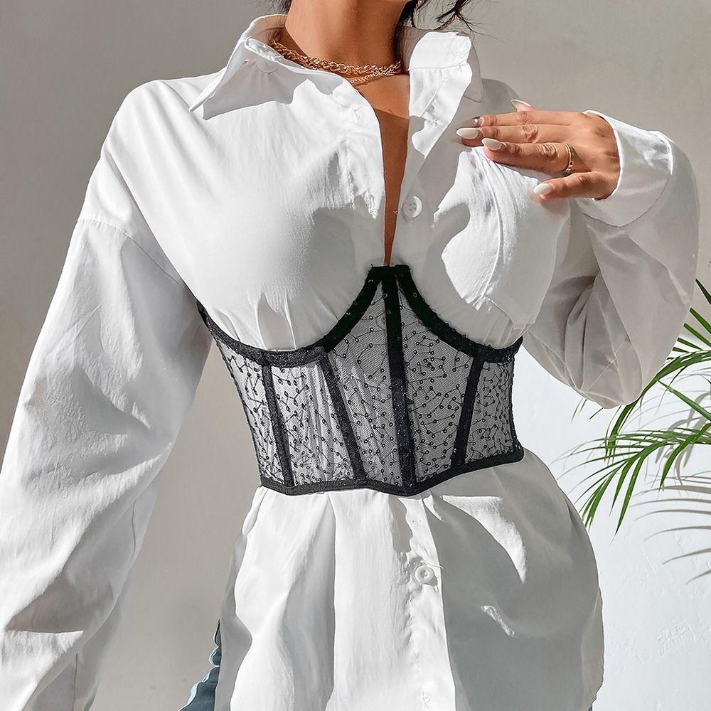 

Тренер блестки прозрачный сетчатый пояс корсет ремни кушаки тонкий пояс женский пояс