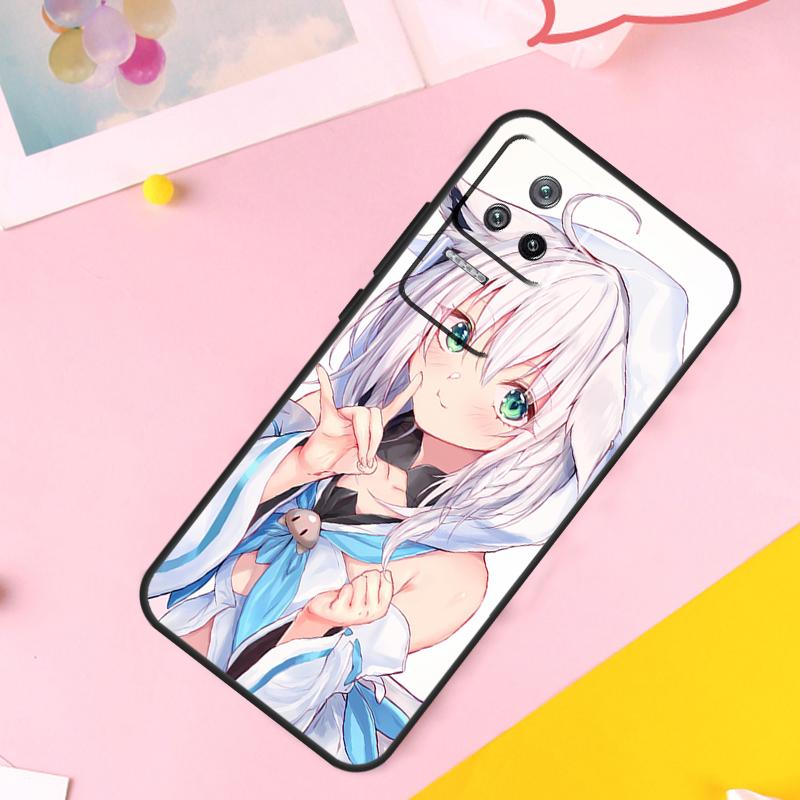 Shirakami Fubuki Hololive Case For POCO M6 X6 Pro X3 X4 X5 M5s F3 F5 Xiaomi 14 Ultra 12 13 Lite 11T 12T 13T Pro Funda