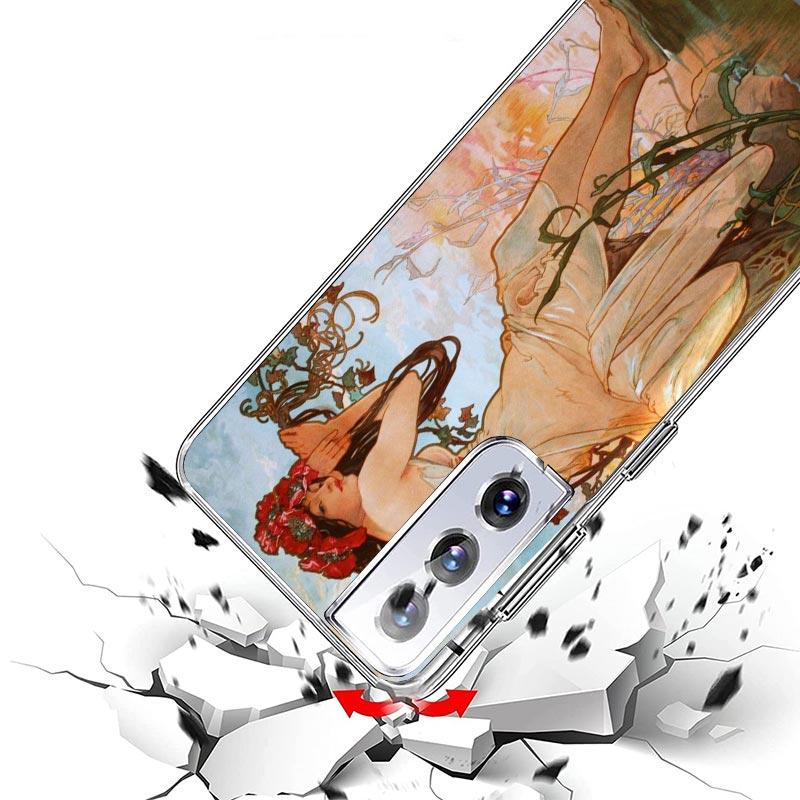 Alfons Mucha Primavera Case Phone Cover for Samsung Galaxy S24 S25 Ultra S23 Plus S22 + S21 S20 FE S10 S25Plus Trend Fundas S24
