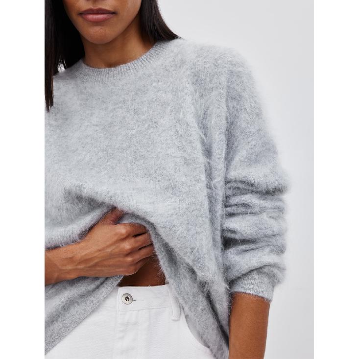 Suéter de Punto Rosa para Mujer Manga Larga Moda Suelto Patchwork Lindo Top Y2k Punto Femenino Elegante Nuevo