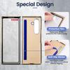 For Samsung Galaxy Z Fold6 5G Case V-Shape Pattern Kickstand PC Phone Cover