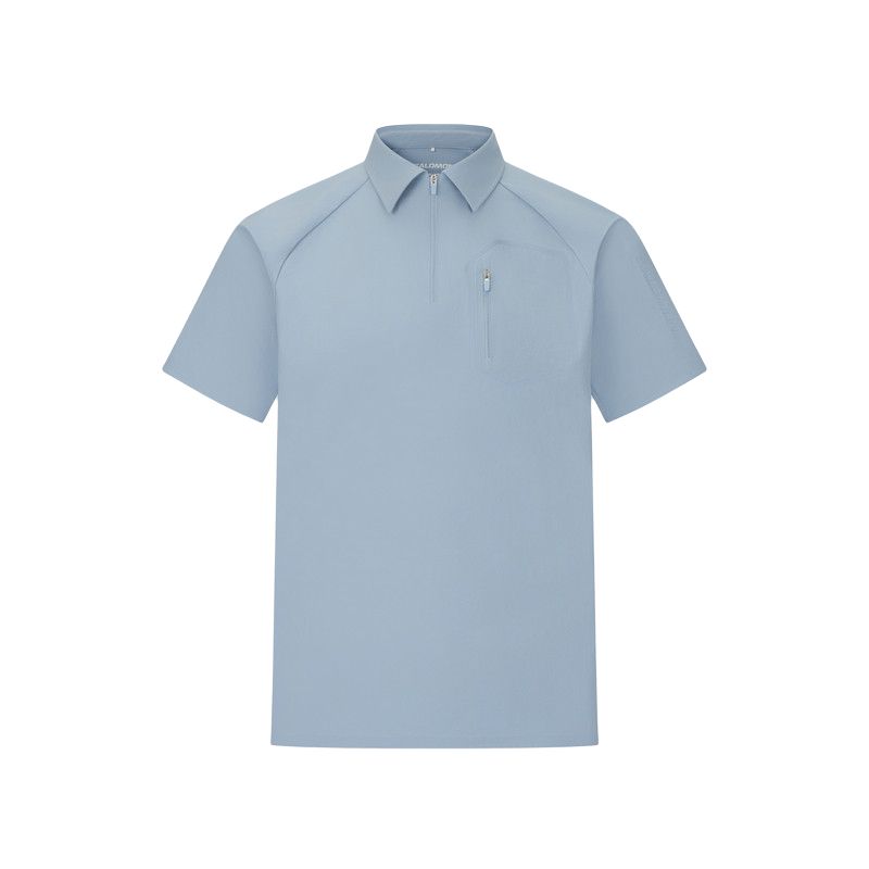 

Salomon Ss26 Pl Woven Outdoor Trendy Casual Commuting Self-Driving Camping Hiking Breathable Lightweight Short Sleeve Polo Shirt Men tops LC2885300 XL