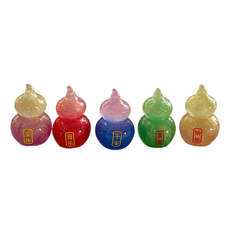 Creative Miniature Landscape Gourd Peace Joy And Wealth DIY Pendant Car Ornament Jewelry Resin Accessories