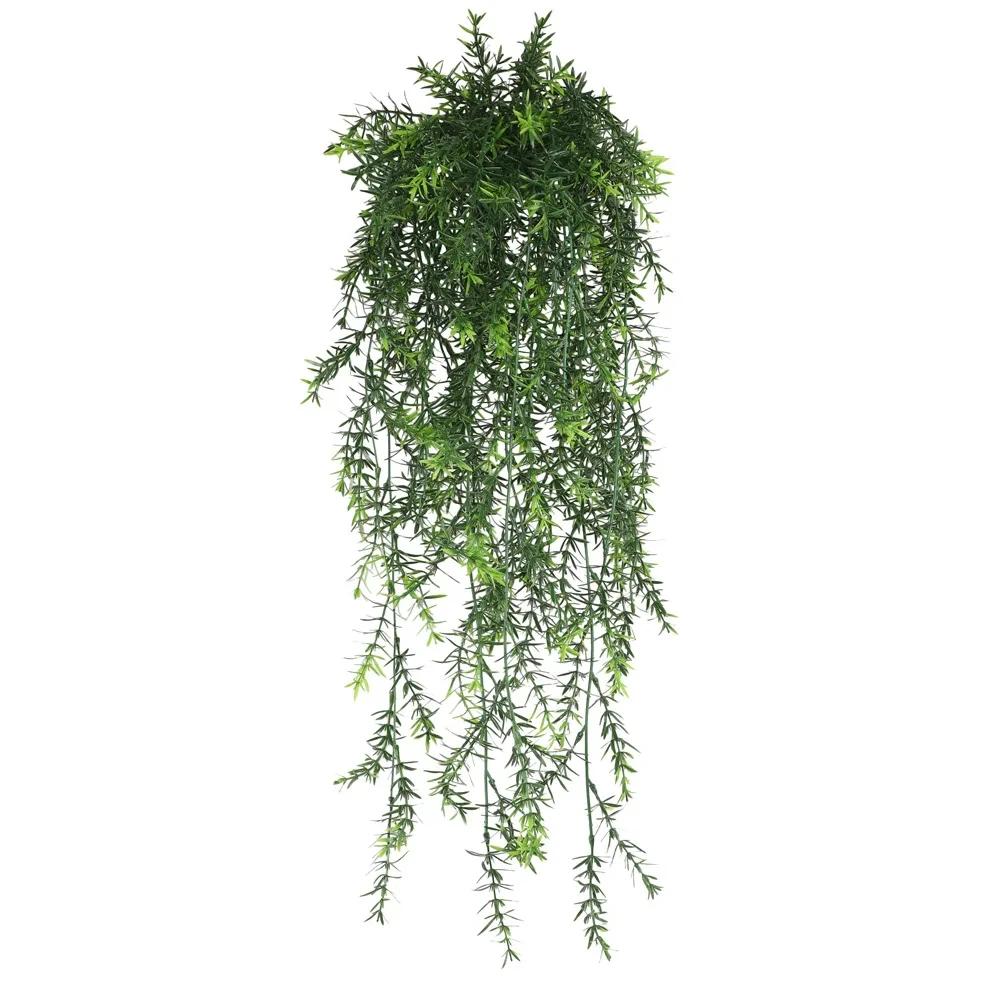 80cm Persian Fern Leaves Vines Home Room Decor Hanging Artificial Plant Plastic Leaf Grass Wedding Party Wall Balcony Decoration