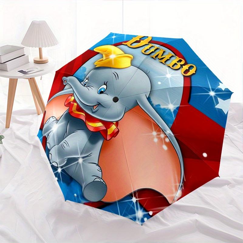 Disney Dumbo,Elephant,Circus Manual Opening and Closing Umbrella - 8-Rib Reinforced Folding Design, Lightweight and Portable, Suitable for D