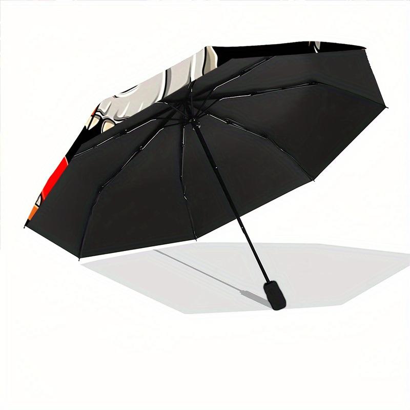 1pc Cat Skull Mask Automatic Open/close Folding Umbrella, Compact Portable Travel Umbrella, Durable Construction yy250809143
