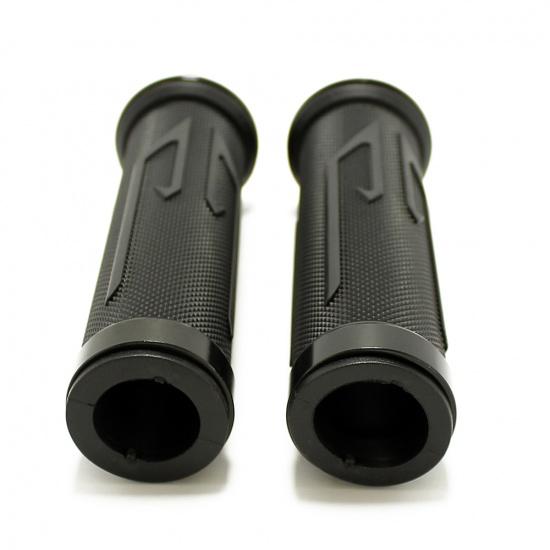 Black 7/8" 22mm Motorcycle Hand Grips Handle Rubber Gel Universal for Honda Kawasaki Yamaha Suzuki Ducati Aprilia