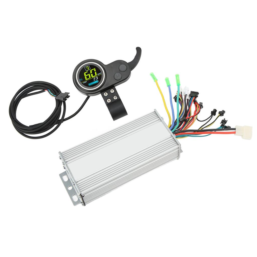 1000W 36V 48V Brushless Speed Motor Controller LCD Round Display with Thumb Throttle for Electric