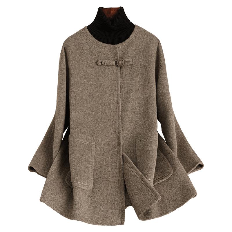 Double-sided Cashmere Coat for Women's Spring and Autumn New Short Short Woolen Coat for Women