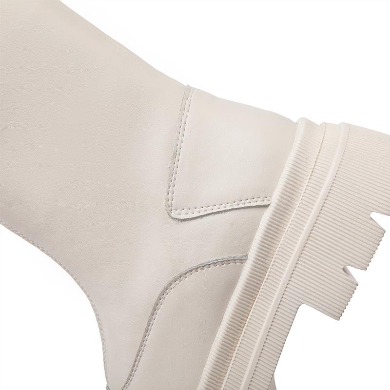 Fashion AIYUQI Women Chelsea Boots Genuine Leather 2025 New Warm Winter Boots Women Non Slip British Style Front Zipper Women Booties