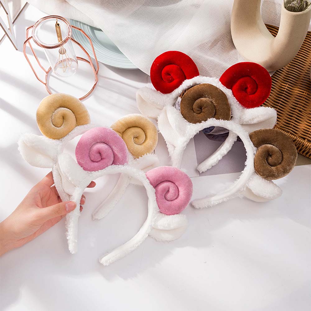 Cute Cartoon Sheep Ear Korean Plush Lamb Headband Hair Hoop Hair Accessories