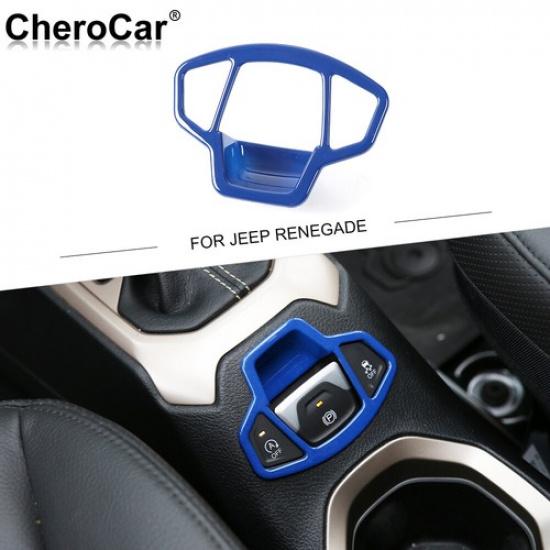 Interior Car Electronic Handbrake Panel Decor Cover Trim For Jeep Renegade 16+