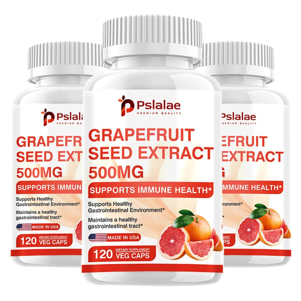 Pslalae Grapefruit Seed Extract 500mg Capsules 120pcs — Natural Antioxidant, Vegan Formula, Daily Wellness