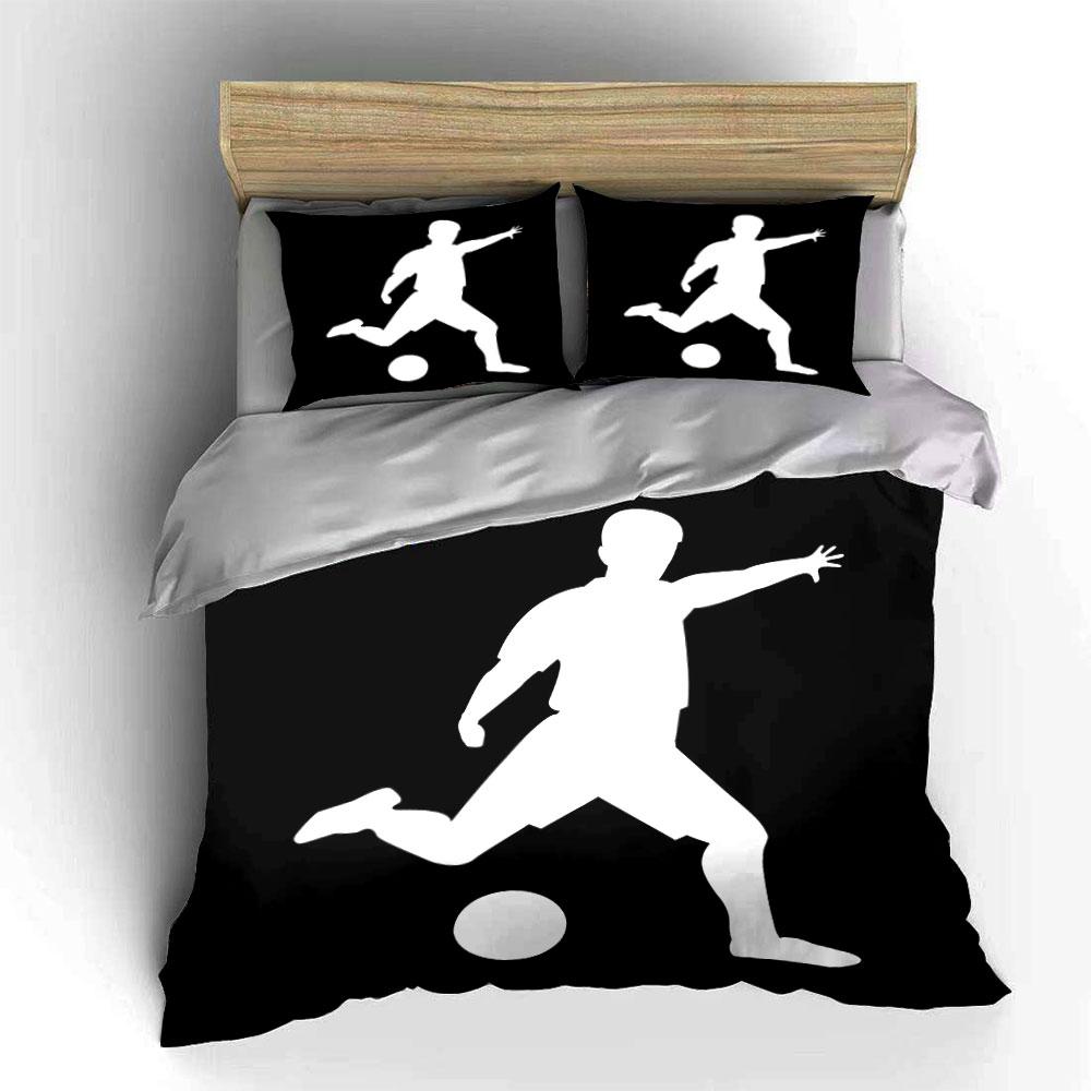 Soccer players with ball. Bedding sets Duvet cover sets Duvet covers Pillowcases(1 * Duvet Cover 2 * Pillowcases, without duvet insert)