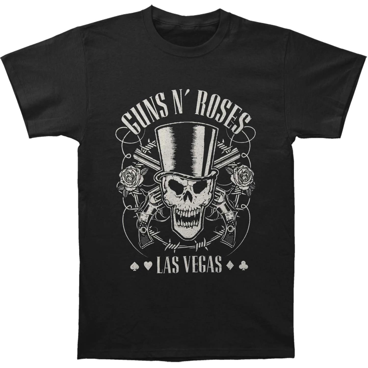 

Guns N Roses Top Hat, Skull, & Pistols Slim Fit T-shirt High-end Luxury Is for Both Men and Women Top Y2k 2026 Summer 4XL