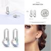 New 925 Silver Hoop Earrings For Woman Pendientes Zircon Heart Shape Star Eardrop Original Earring Fashion Jewelry