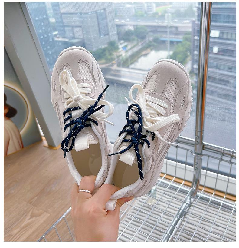 Fashion 2025 New Fashion Women's Casual Sports Shoes Breathable Mesh High Quality Lightweight Non Slip Running Shoes Lace-up Sneakers