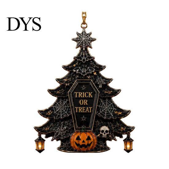 Holiday Tree Hanging Pendants Halloween Acrylic Ornament, Pumpkin Ghost Skull Seasonal Small Gifts for Kids Decor, Spooky Pendant Party Home, Festive