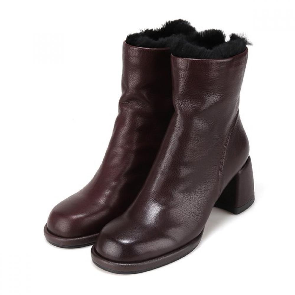 Barbara LambSkin Real Rabbit Fur Women S Ankle bootS 6cm Bbi883br 255mm 16500₽