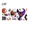Removable Glass Stickers Halloween Witch Hat Ghost Window Clings, Spiders Bat Pumpkin Spooky Accents for Home Holiday Party Store Decoration Clings