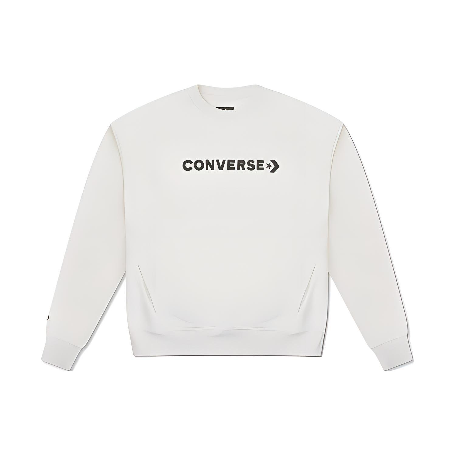 

New Converse Sweatshirt Women s White 10026159-A04 S