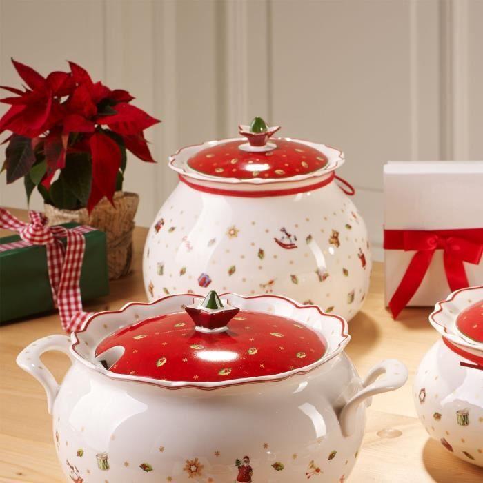 Villeroy - Boch Toys Delight Grand Pot De Conservation, Porcelaine Premium, Blanc/Rouge - 1485854557