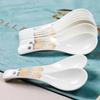 Ying Tang Ceramic Long-Handle Large Soup Spoon Set (5-Piece)