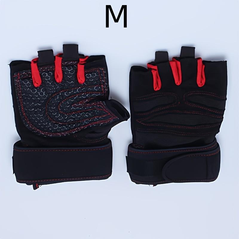 Unisex Fitness Gym Gloves With Wristband For Weight Lifting Body Building Training Sports Exercise And Cycling Shockproof