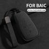 Suede Car Key Case Cover For BAIC Beijing X7 BJ40 Senova D50 D70 X55 X65 EU5 EU7 Car Key Protector Keychain Accessories