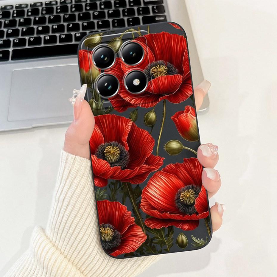 Beautiful Floral Phone Case For Xiaomi 14T Pro Soft Silicone Shockproof Cover For Xiaomi 14T 14 T Pro 5G Cases Bumpers