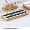 Solid Wood Minimalist Ring Display Tray with 20 Slots