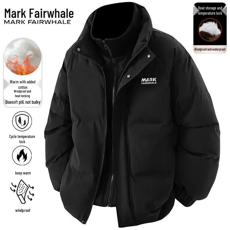 Mark Hua Fei Men's Winter Layered Stand Collar Padded Jacket