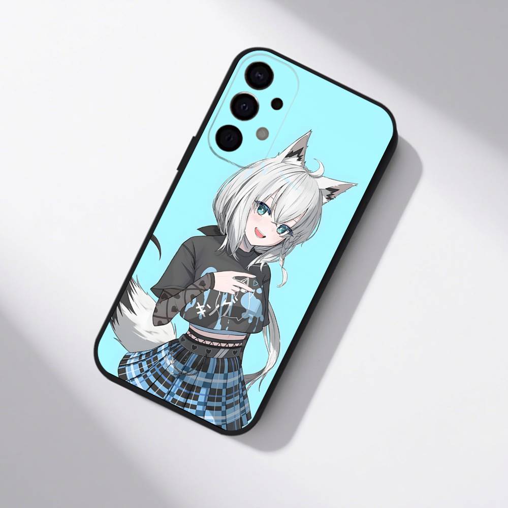 S-Shirakami Fubuki Phone Case For Samsung S25,S24,S21,S22,S23,S30,Ultra,S20,Plus,Fe,Lite,5G Black Cover