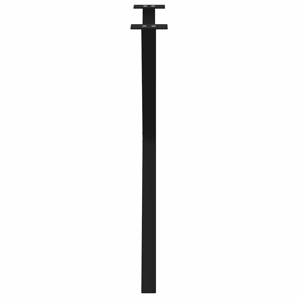 Vidaxl Nogi Do Stołu Jadalnego, 2 Szt., Czarne, 70X(72-73) Cm, Stal
