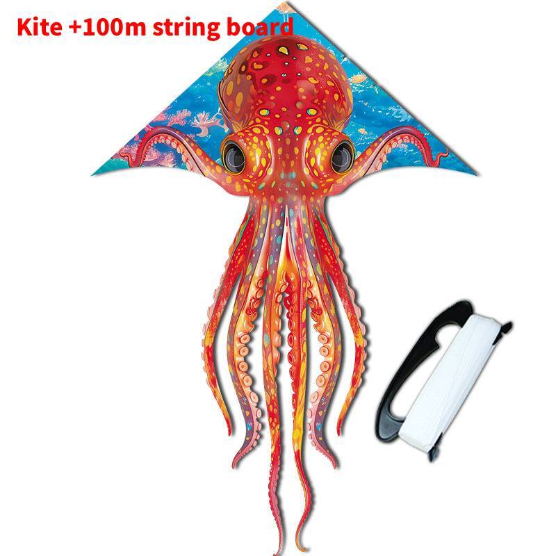 Octopus Kite With Polyester Fabric And Glass Fiber Frame For Childrens Outdoor Play