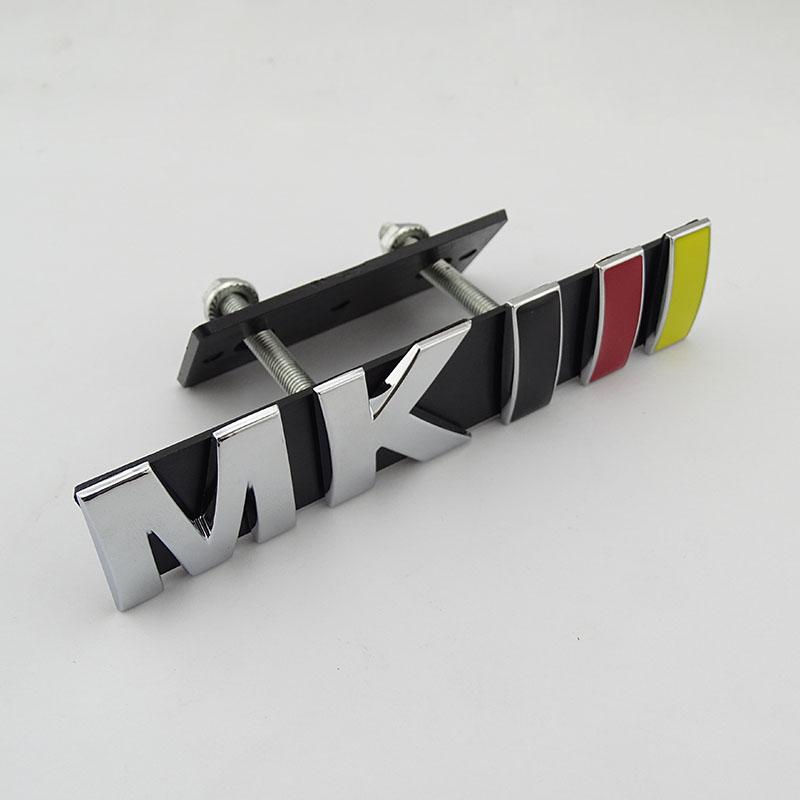OEM Service MKIII Grill Emblem 2.0V 2.4T 2.6T Plastic Chrome Badge 3D Car Logo Mk3 Car Trunk Sticker For Volkswagen
