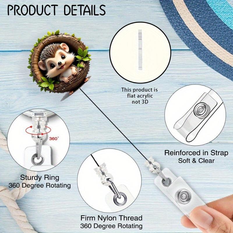Cute hedgehog badge holder for students, RNs, and medical staff. Ideal for public decorations.