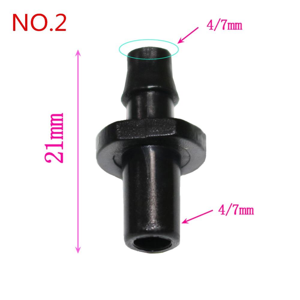 4mm Barbed Straight connector Hose Quick Connectors Irrigation Plumbing Pipe Fittings Nozzle Adapter 20 Pcs