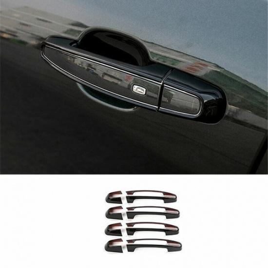 For Chevrolet Traverse 2018 -  Black ABS Car Door Handle Cover Trim 8pcs