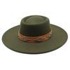 New Fedora Hats For Women 9.5cm Wide Brim Khaki Black Felted Dress Hat Panama Church Men Jazz Hat Sombreros De Mujer